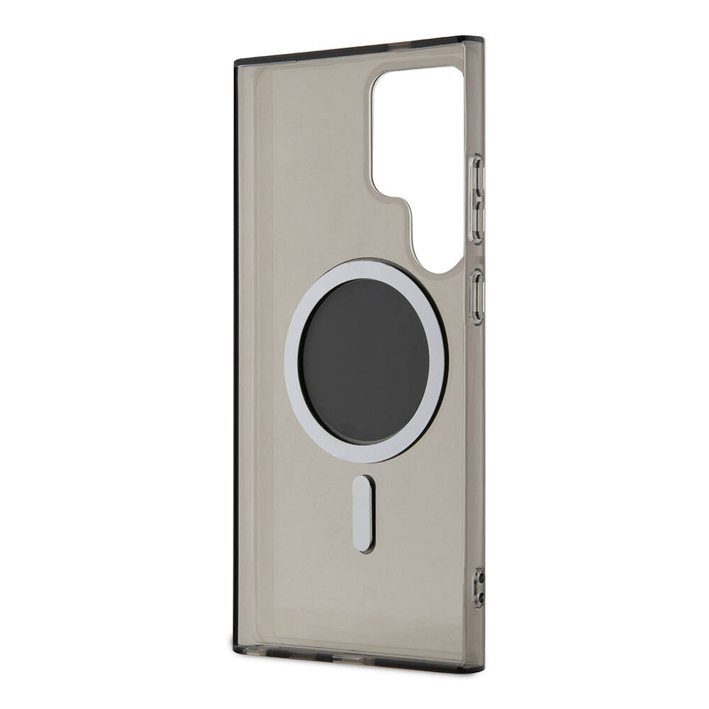 Galaxy S24 Ultra Kılıf TUMI Orjinal Lisanslı Magsafe Şarj Özellikli Airbag Köşeli Transparan Plain Kılıf Siyah