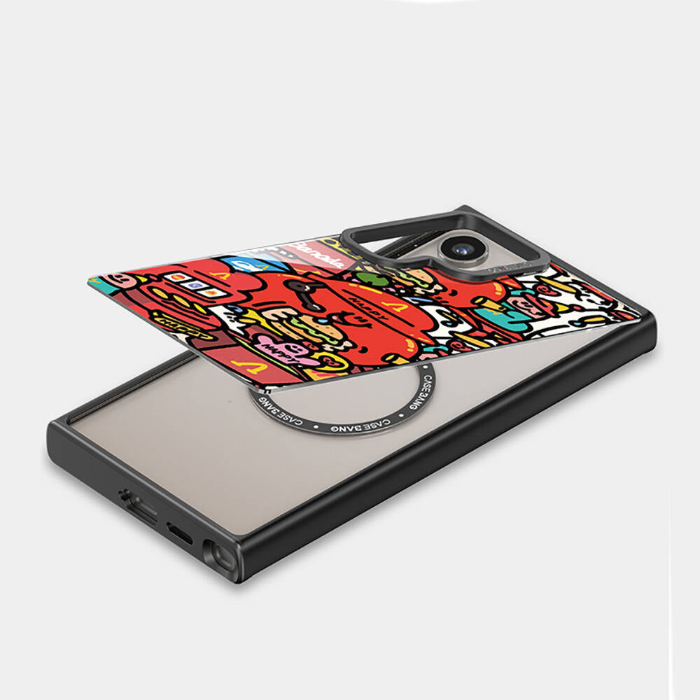 Galaxy S24 Ultra Magsafe Şarj Özellikli Casebang Ahhey Serisi Arka Panel Kırmızı