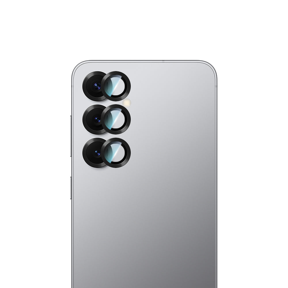 Galaxy S25 CaseWorld Alloy Serisi Oleofobik Anti Reflective Kamera Lens Koruyucu Gümüş