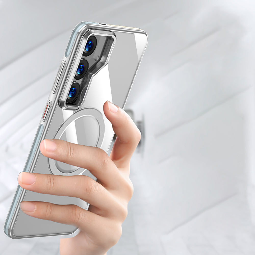 Galaxy S25 Kılıf Magsafe Şarj Özellikli Wlons Standlı Efsane Kapak Siyah