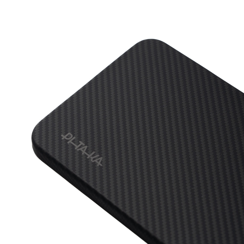 Galaxy S25 Plus Kılıf Magsafe Şarj Özellikli 600D Aramid Fiber Pitaka Ultra-Slim Classic Serisi Black-Grey Twill Kılıf Siyah-Gri