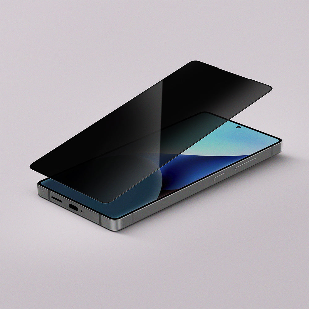 Galaxy S25 Ultra Amazingthing Radix Privacy Parmak İzi Bırakmayan Temperli Cam Ekran Koruyucu Siyah