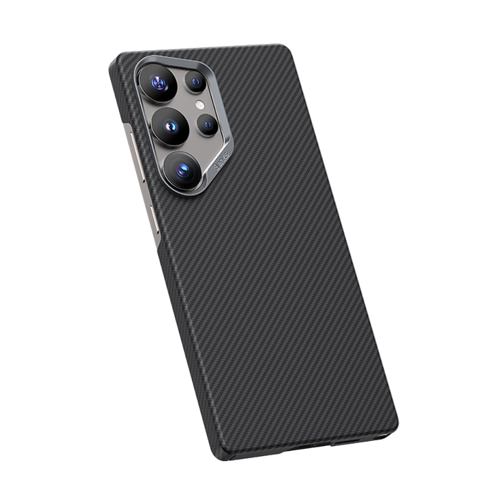 Galaxy S25 Ultra Kılıf Benks Magsafe Şarj Özellikli Magnetik ArmorAir 600D Kevlar Fiber Kılıf Siyah