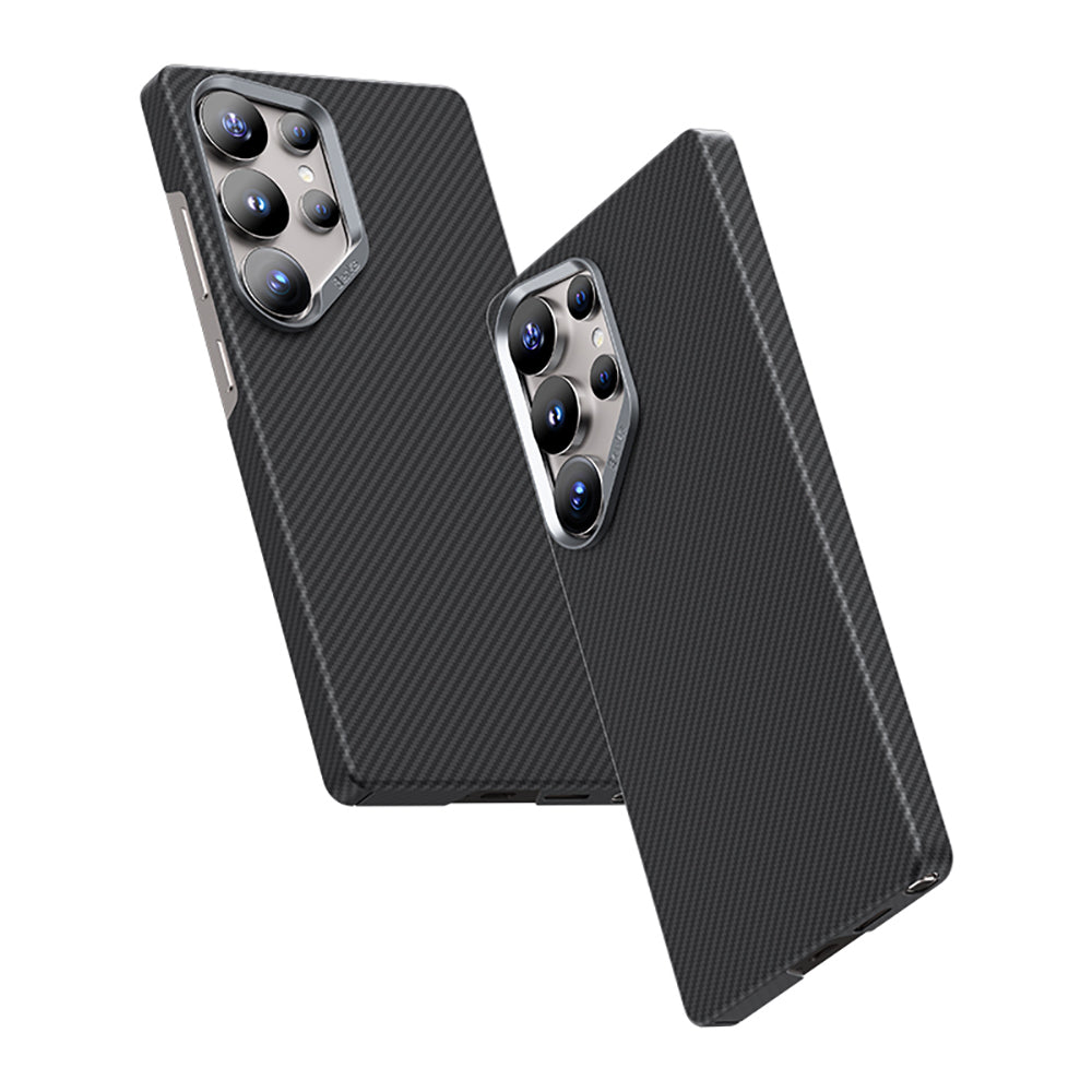 Galaxy S25 Ultra Kılıf Benks Magsafe Şarj Özellikli Magnetik ArmorAir 600D Kevlar Fiber Kılıf Siyah