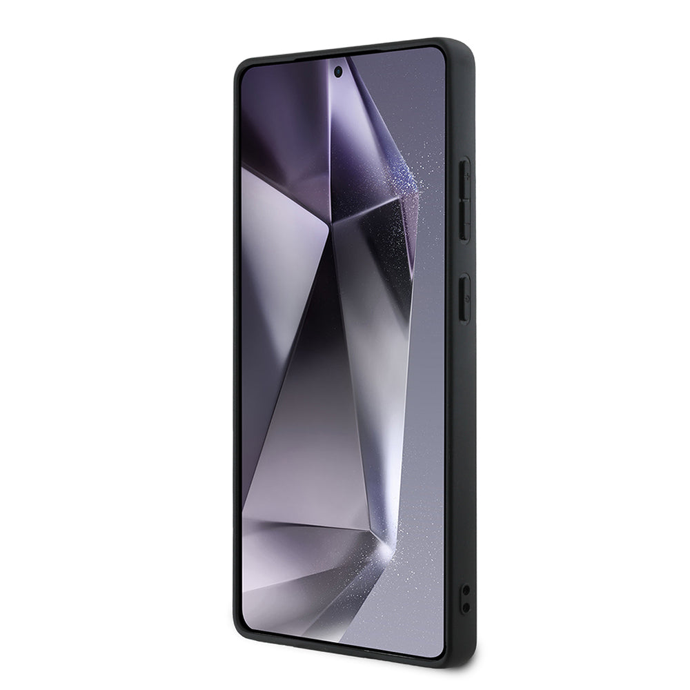 Galaxy S25 Ultra Kılıf DKNY Orjinal Lisanslı Magnetik PU Deri Grid Pattern Kapak Kahverengi