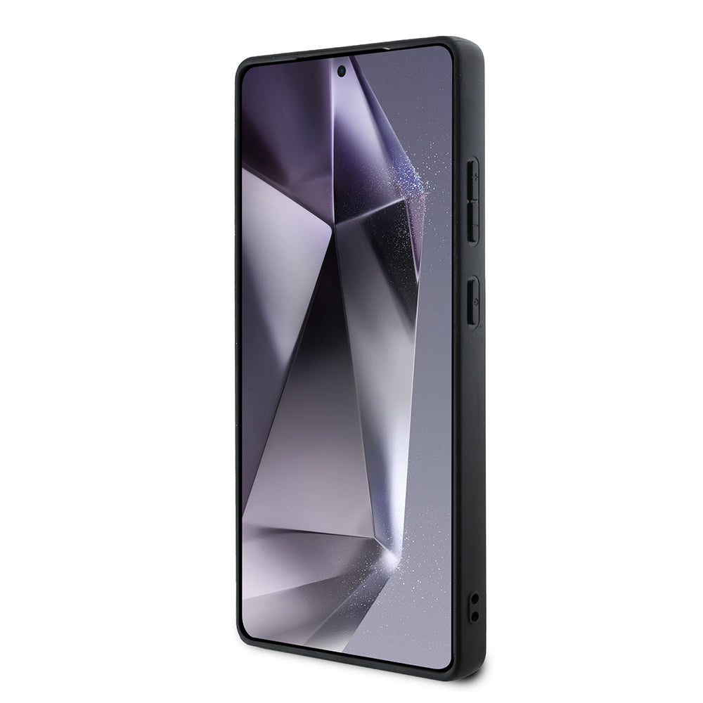 Galaxy S25 Ultra Kılıf DKNY Orjinal Lisanslı Magnetik PU Deri Grid Pattern Kapak Kahverengi