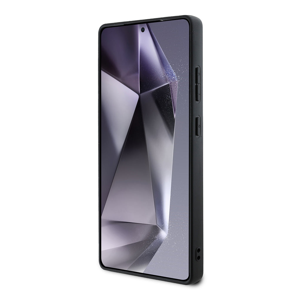 Galaxy S25 Ultra Kılıf Guess Orjinal Lisanslı PU Deri 4G Desenli Metal Büyük 4G ve Yazı Logolu Kapak Pembe