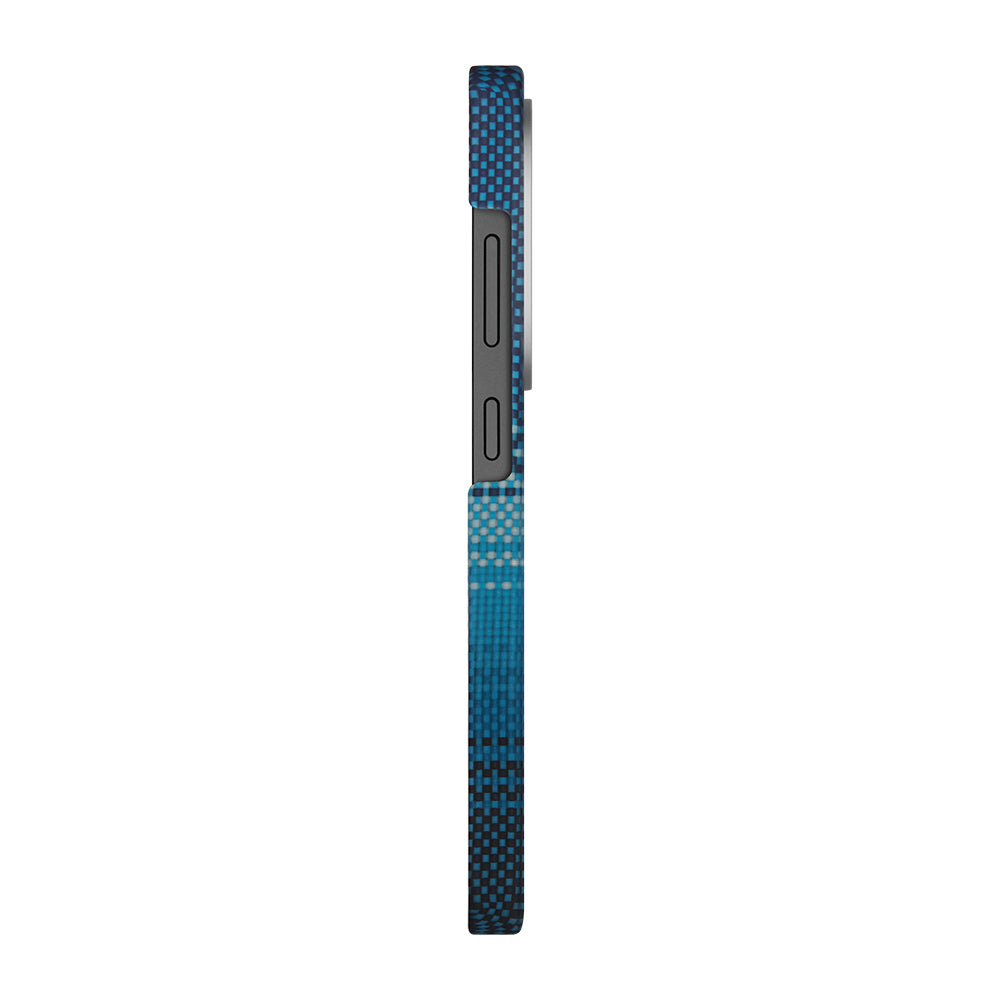 Galaxy S25 Ultra Kılıf M-safe Şarj Özellikli Aramid Fiber Pitaka Tactile Woven Sunset-Moonrise Serisi Kapak Kahverengi
