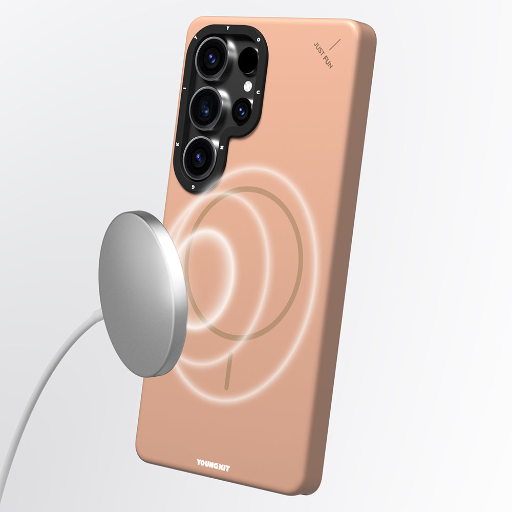 Galaxy S25 Ultra Kılıf M-safe Şarj Özellikli Youngkit Dynamag Serisi Kapak Gold
