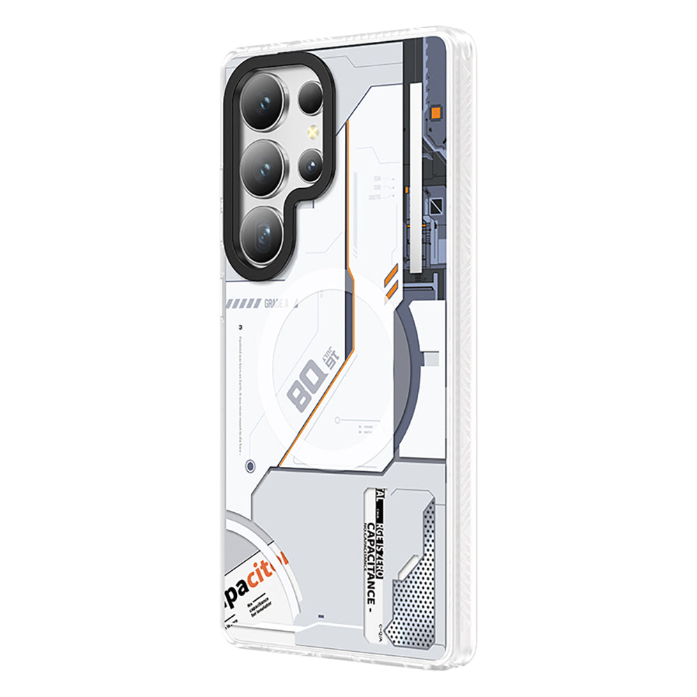 Galaxy S25 Ultra Kılıf Magsafe Şarj Özellikli Benks Dynamic Mecha Serisi Kılıf Siyah