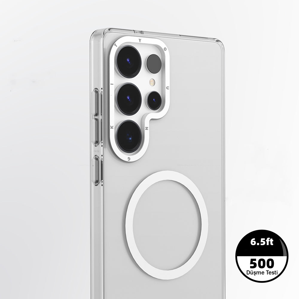 Galaxy S25 Ultra Kılıf Magsafe Şarj Özellikli Şeffaf Youngkit Crystal Shield Serisi Kılıf Şeffaf