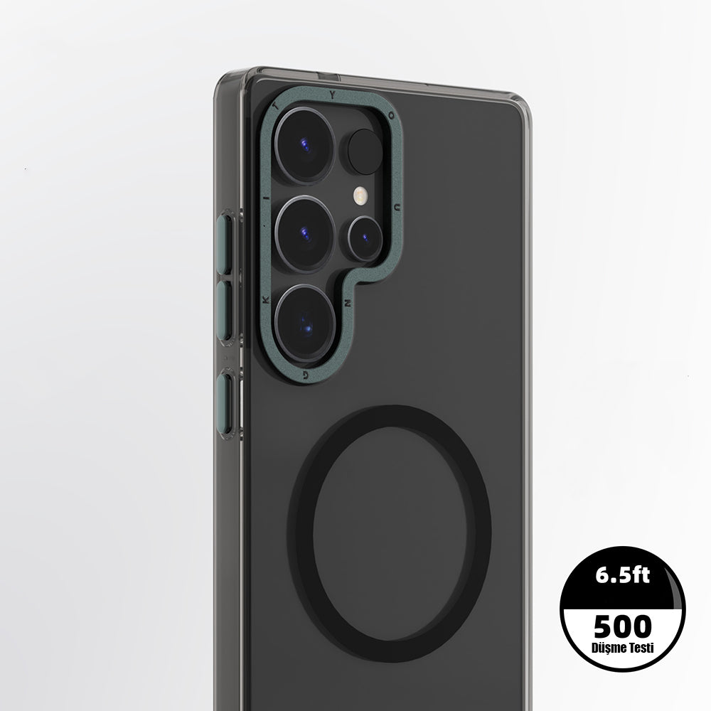 Galaxy S25 Ultra Kılıf Magsafe Şarj Özellikli Şeffaf Youngkit Crystal Shield Serisi Kılıf Şeffaf