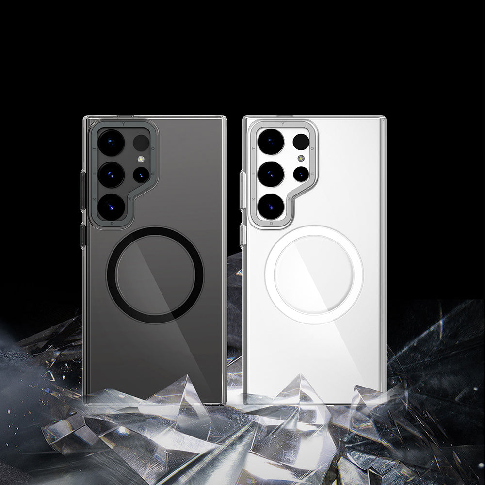 Galaxy S25 Ultra Kılıf Magsafe Şarj Özellikli Şeffaf Youngkit Crystal Shield Serisi Kılıf Şeffaf