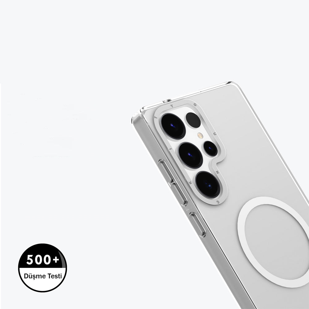 Galaxy S25 Ultra Kılıf Magsafe Şarj Özellikli Şeffaf Youngkit Crystal Shield Serisi Kılıf Şeffaf