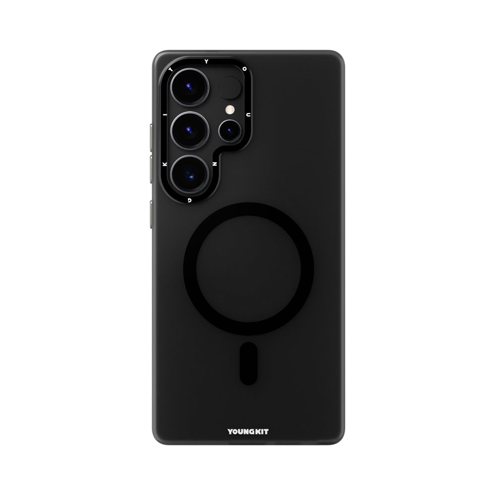 Galaxy S25 Ultra Kılıf Magsafe Şarj Özellikli Youngkit Hidden Sand Serisi Kılıf Siyah