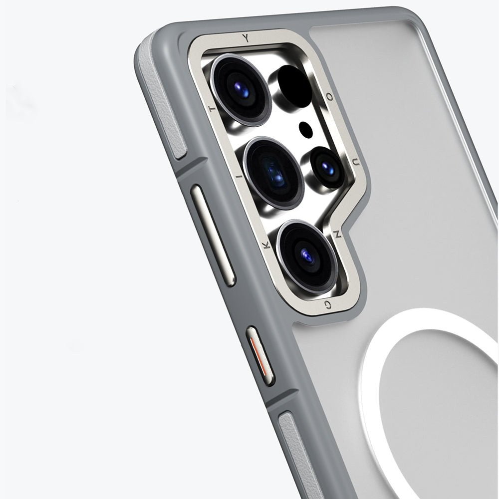 Galaxy S25 Ultra Kılıf Magsafe Şarj Özellikli Youngkit Rock Sand Serisi Kapak Siyah