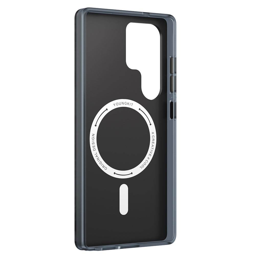 Galaxy S25 Ultra Kılıf Magsafe Şarj Özellikli YoungKit Technology Serisi Kılıf Mavi