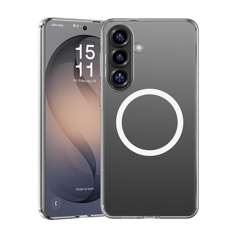 Galaxy S26 Kılıf M-safe Şarj Özellikli Benks Magnetik Crystal Serisi Şeffaf Kapak Şeffaf