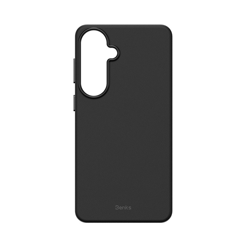 Galaxy S26 Kılıf M-safe Şarj Özellikli Çizilmeye Dayanıklı Benks VitaPro Serisi PU Deri Kapak Siyah