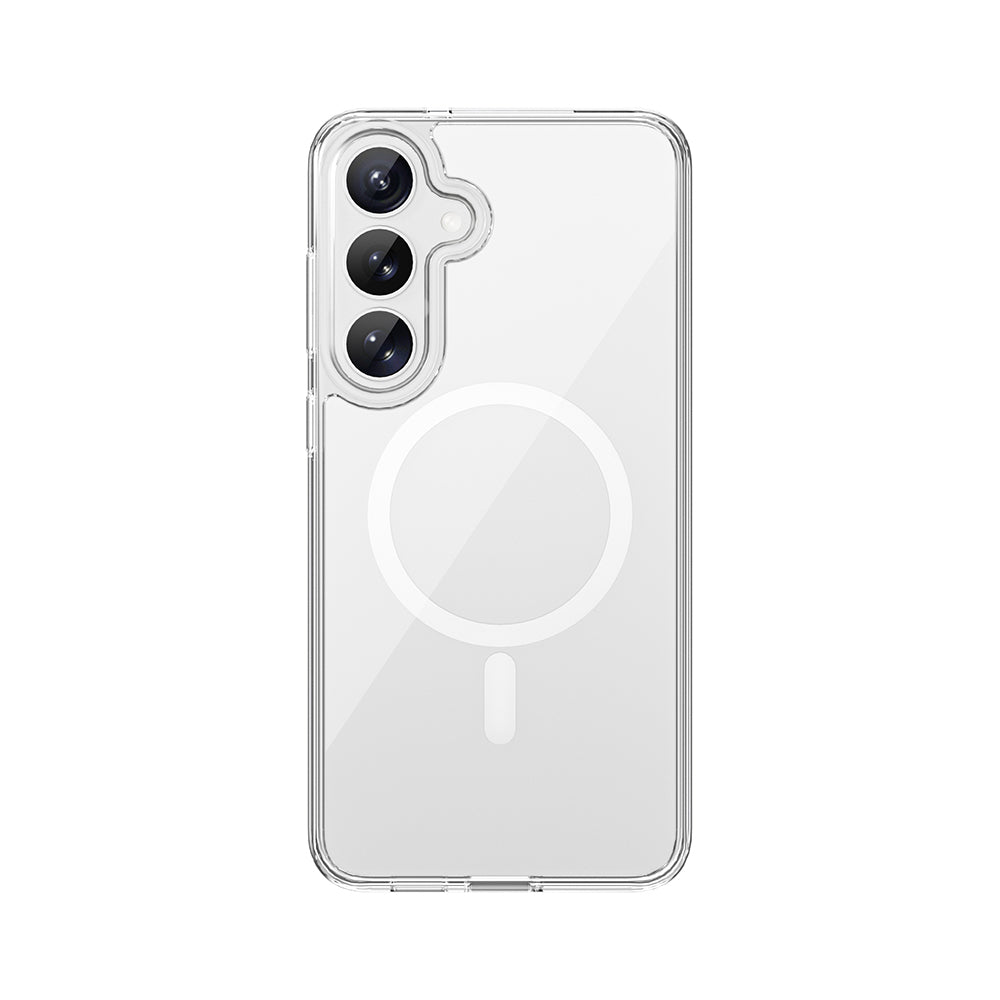 Galaxy S26 Kılıf Wiwu MCC-101 iShield Pro Serisi M-safe Şarj Özellikli Crystal Sert PC Kapak Şeffaf