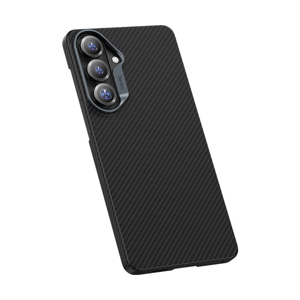 Galaxy S26 Plus Kılıf Benks M-safe Şarj Özellikli Magnetik ArmorAir 600D Kevlar Fiber Kapak Siyah