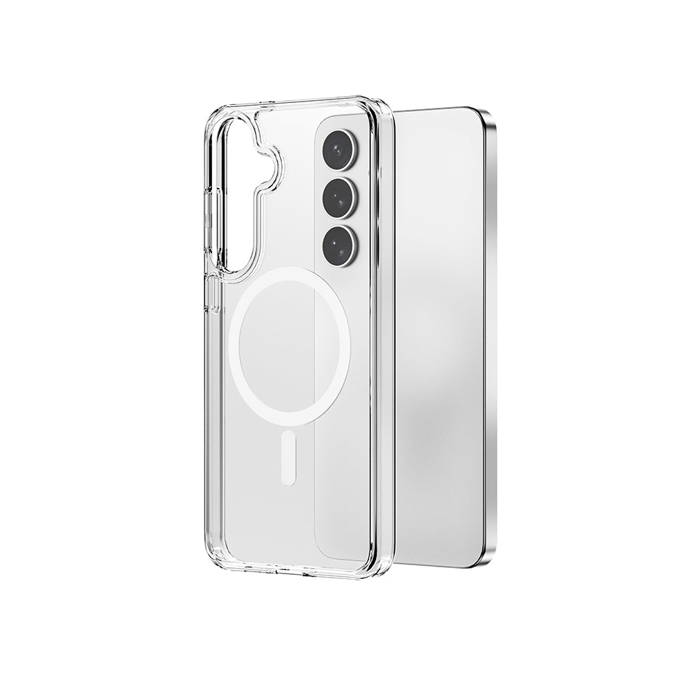 Galaxy S26 Plus Kılıf Wiwu MCC-101 iShield Pro Serisi M-safe Şarj Özellikli Crystal Sert PC Kapak Şeffaf