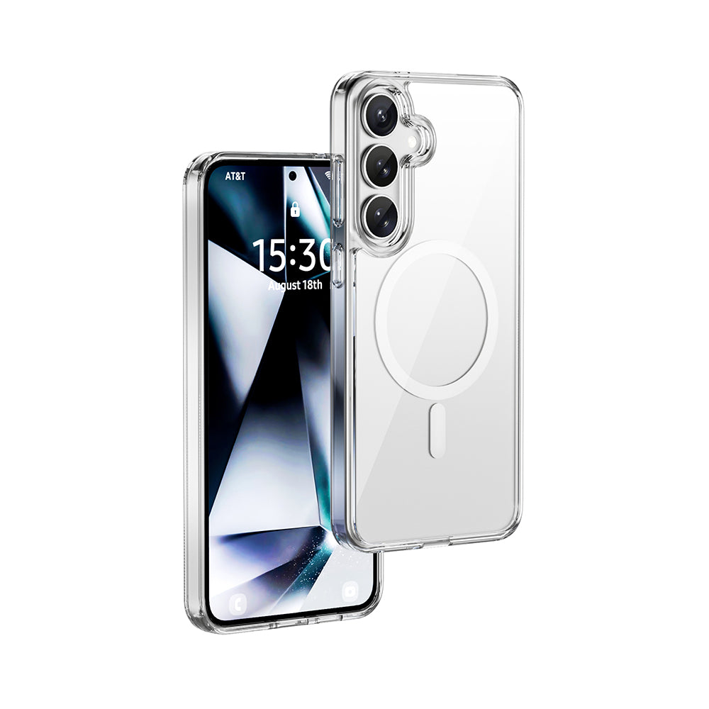 Galaxy S26 Plus Kılıf Wiwu MCC-101 iShield Pro Serisi M-safe Şarj Özellikli Crystal Sert PC Kapak Şeffaf