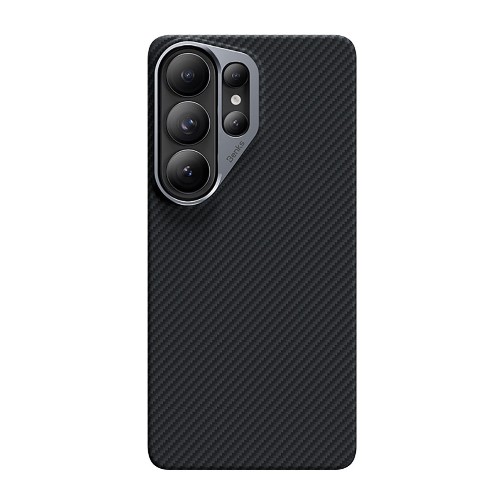 Galaxy S26 Ultra Kılıf Benks M-safe Şarj Özellikli Magnetik ArmorAir 600D Kevlar Fiber Kapak Siyah