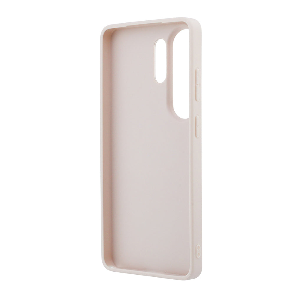 Galaxy S26 Ultra Kılıf Guess Orjinal Lisanslı PU Deri Büyük Metal Logo Dizaynlı Kapak Pembe