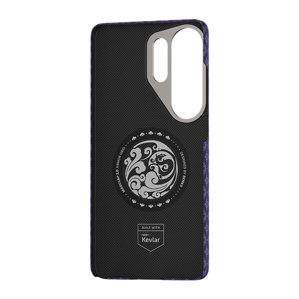 Galaxy S26 Ultra Kılıf M-Safe Şarj Özellikli Benks ArmorAir ArmorGrid Serisi Kevlar Kapak Mor