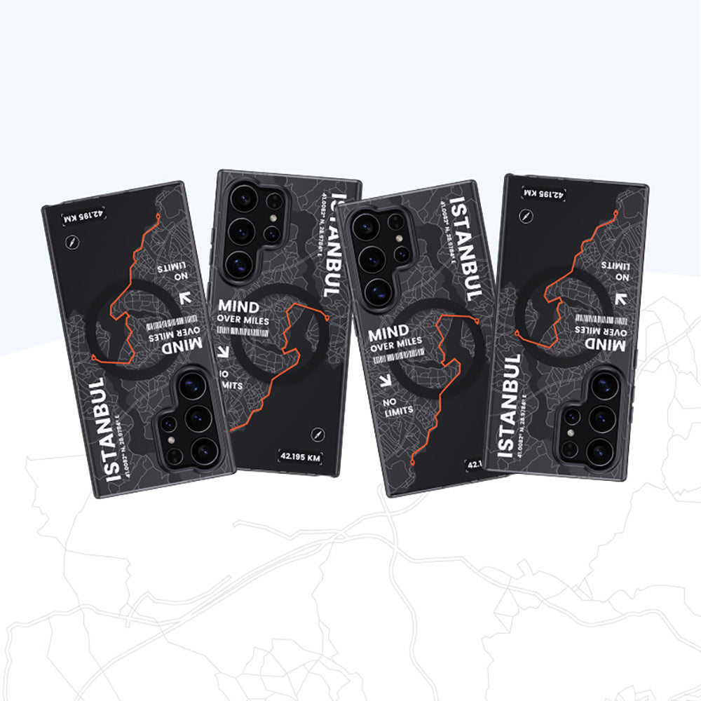 Galaxy S26 Ultra Kılıf M-safe Şarj Özellikli Benks City Serisi Kapak Siyah-Turuncu