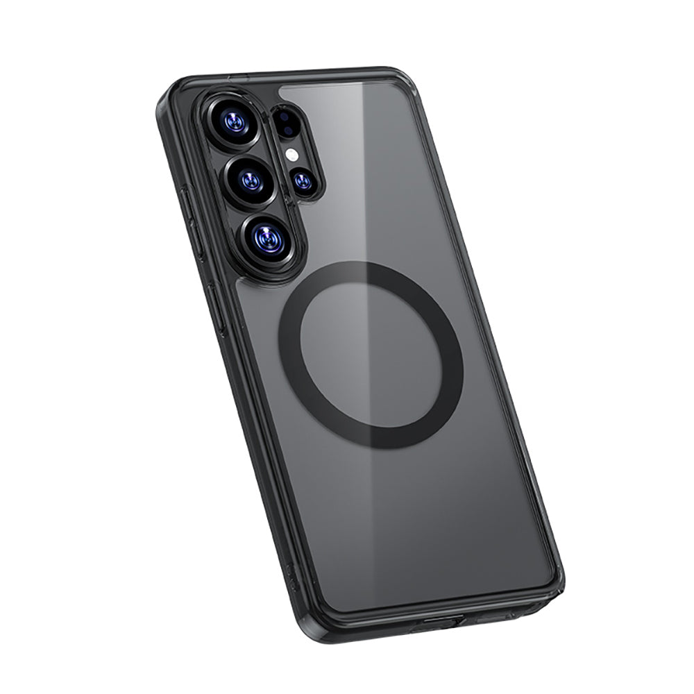 Galaxy S26 Ultra Kılıf M-safe Şarj Özellikli Benks Crystal Serisi Şeffaf Kapak Siyah