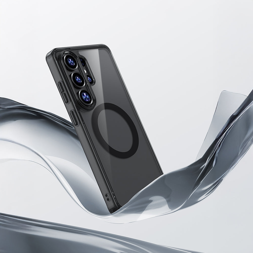 Galaxy S26 Ultra Kılıf M-safe Şarj Özellikli Benks Crystal Serisi Şeffaf Kapak Siyah