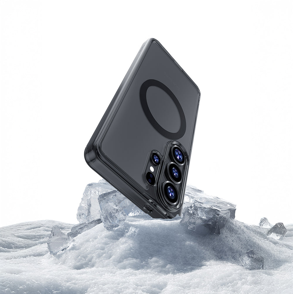 Galaxy S26 Ultra Kılıf M-safe Şarj Özellikli Benks Crystal Serisi Şeffaf Kapak Siyah