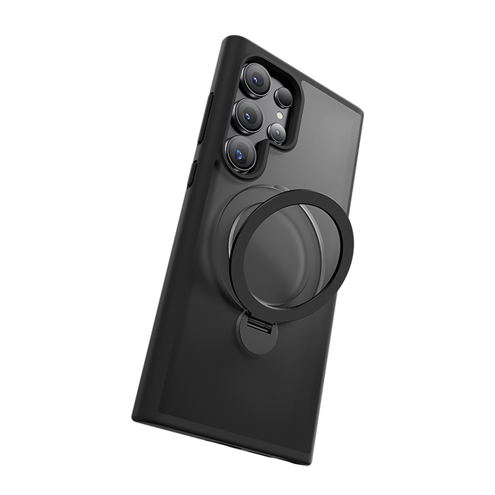 Galaxy S26 Ultra Kılıf M-safe Şarj Özellikli Benks Standlı Mist Protective Kapak Gri