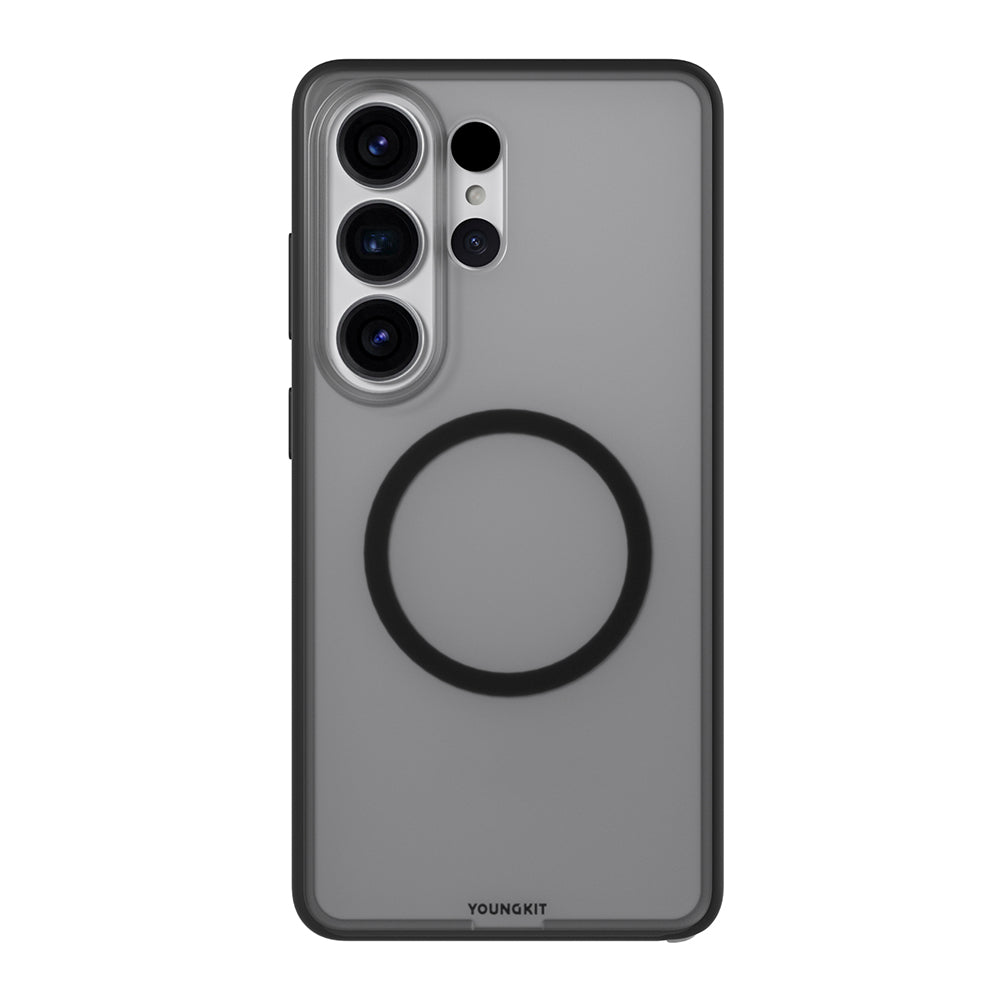 Galaxy S26 Ultra Kılıf M-safe Şarj Özellikli Youngkit Clear Serisi Kapak Siyah