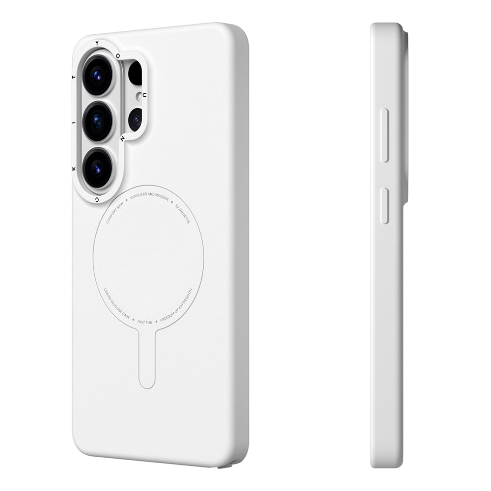 Galaxy S26 Ultra Kılıf M-Safe Şarj Özellikli Youngkit Morandi Serisi Kapak Gri