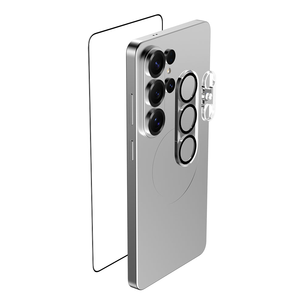 Galaxy S26 Ultra Raptic 2in1 Bundle Kit Parmak İzi BırakmayanTemperli Ekran Koruyucu + Lens Koruyucu Set Şeffaf