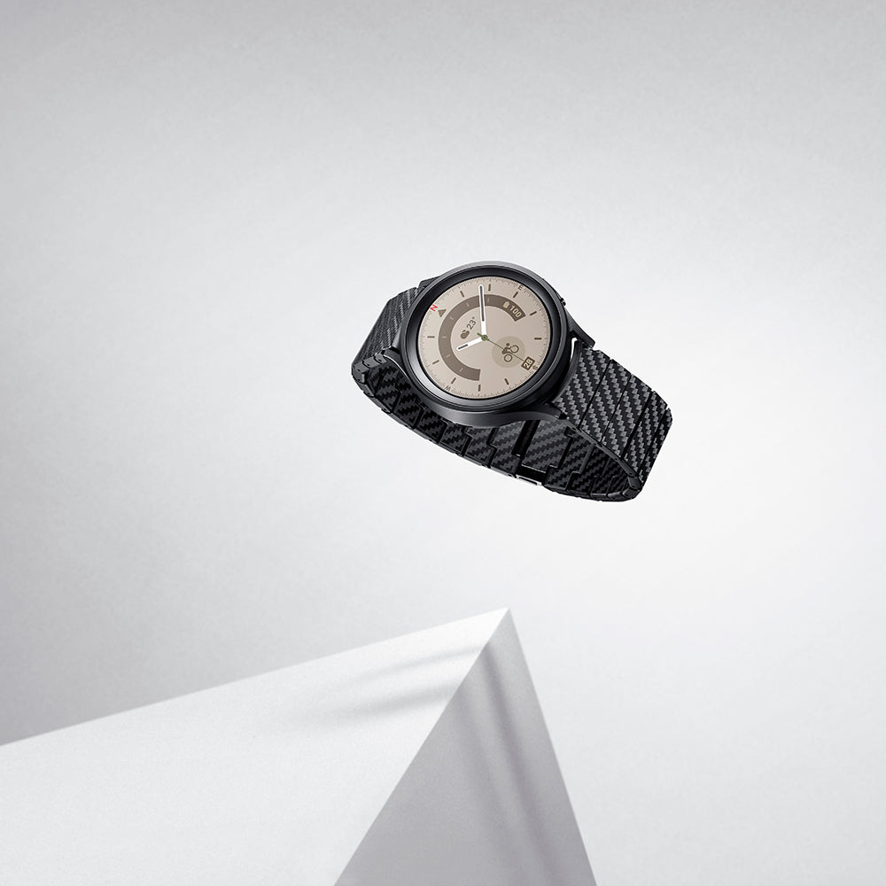 Galaxy Watch 5 40mm Karbon Fiber Pitaka Modern Serisi Black-Grey Twill Kordon Siyah-Gri