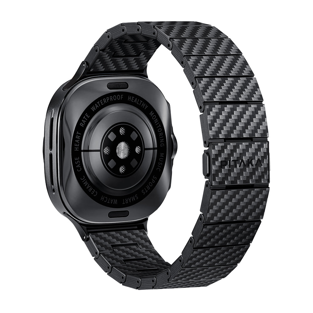Galaxy Watch Ultra 47mm Karbon Fiber Pitaka Modern Serisi Black-Grey Twill Kordon Siyah-Gri