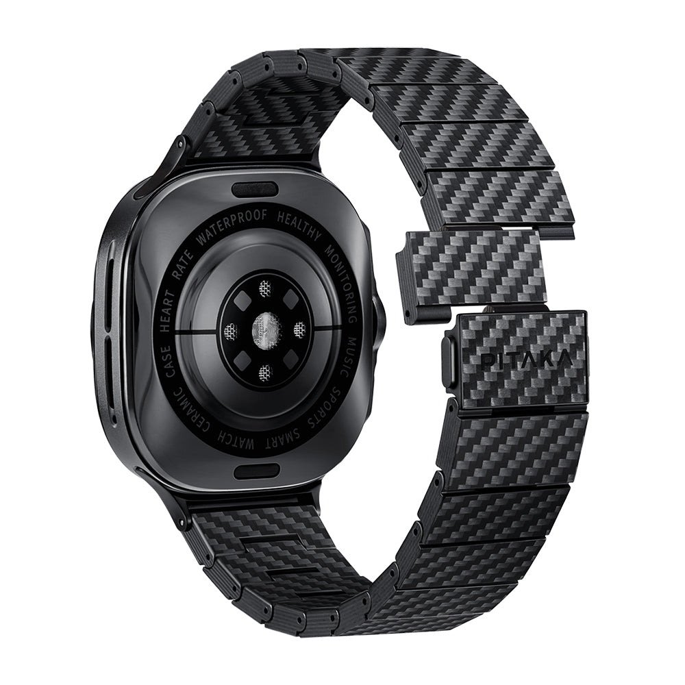 Galaxy Watch Ultra 47mm Karbon Fiber Pitaka Modern Serisi Black-Grey Twill Kordon Siyah-Gri