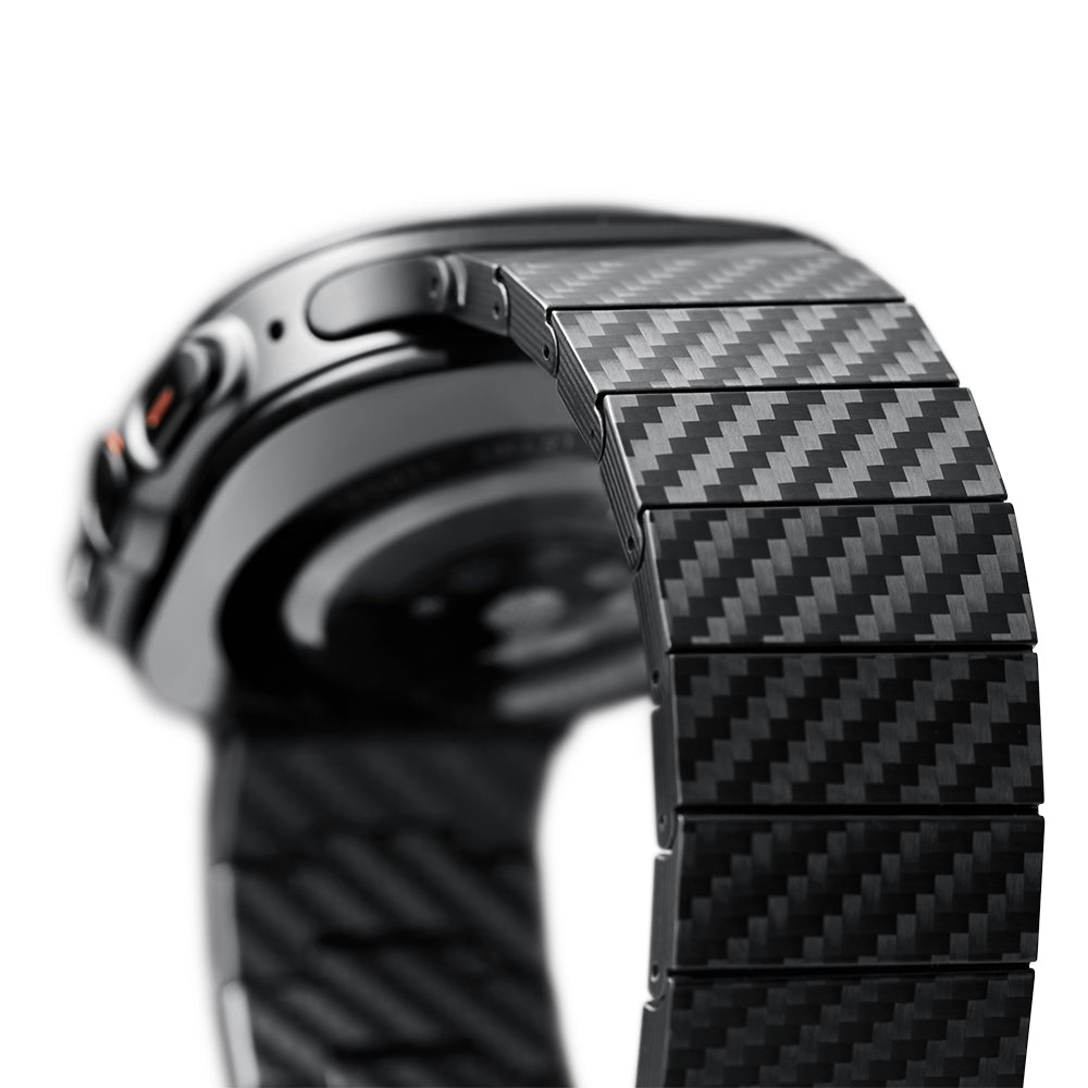 Galaxy Watch Ultra 47mm Karbon Fiber Pitaka Modern Serisi Black-Grey Twill Kordon Siyah-Gri
