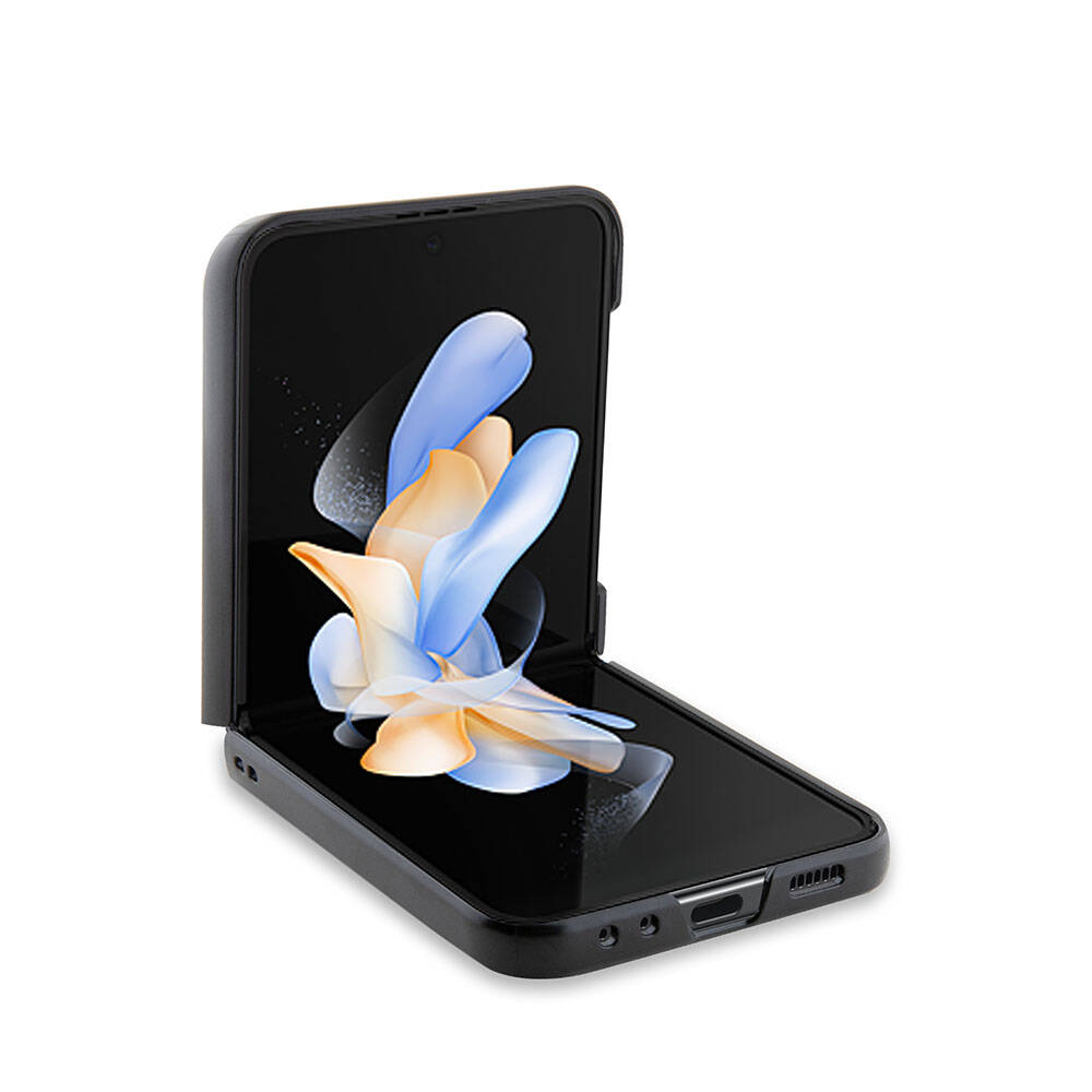 Galaxy Z Flip 5 Kılıf Lacoste Orjinal Lisanslı PU Pike Desenli Arka Yüzey İkonik Timsah Dokuma Logolu Kılıf Yeşil
