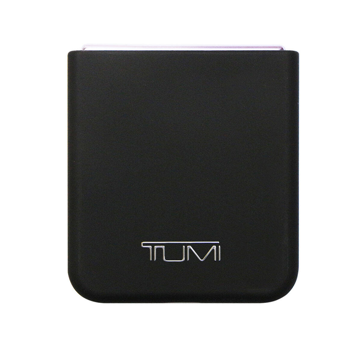 Galaxy Z Flip 5 Kılıf TUMI Liquid Silikon Metal Logo Dizayn Orjinal Lisanslı Kılıf Siyah