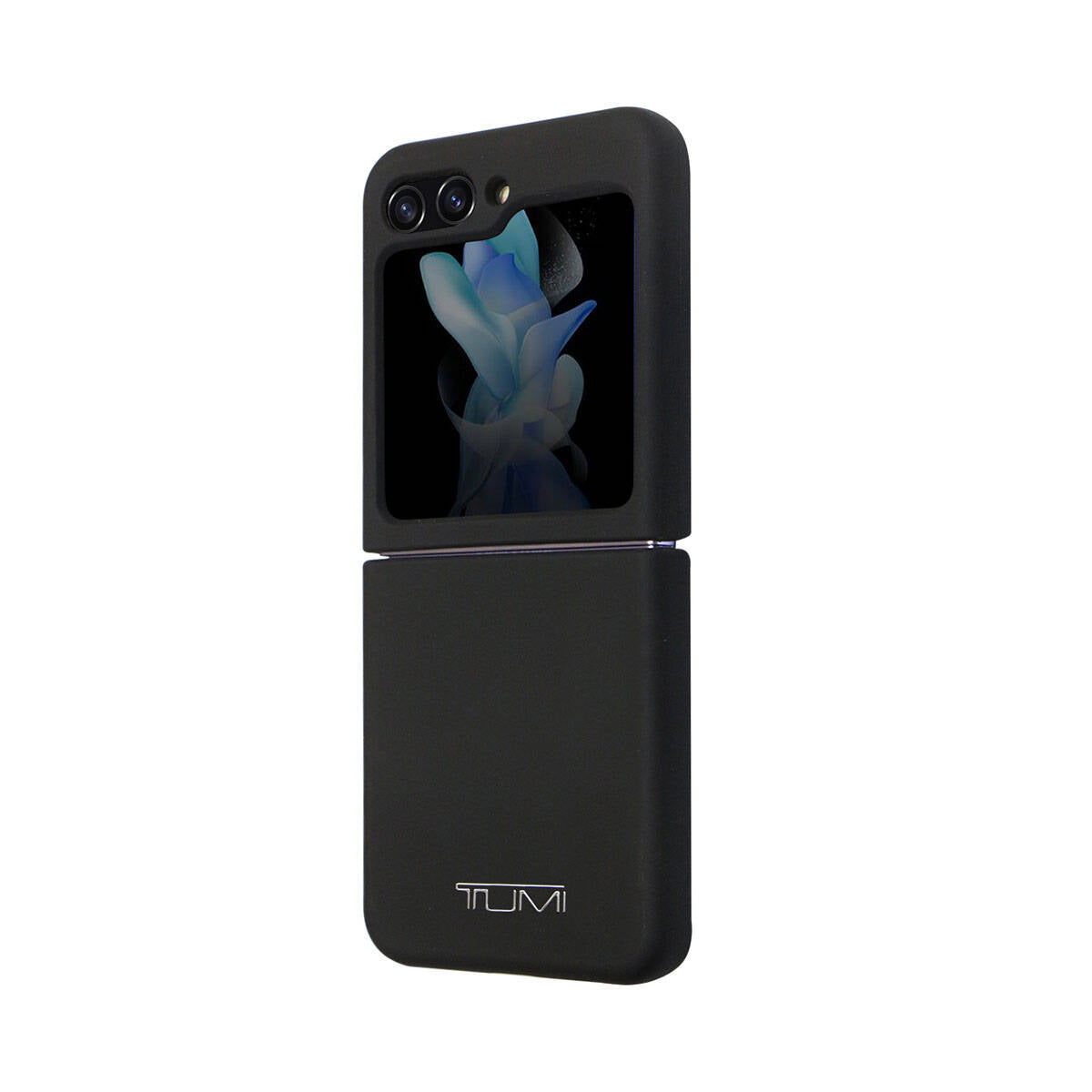 Galaxy Z Flip 5 Kılıf TUMI Liquid Silikon Metal Logo Dizayn Orjinal Lisanslı Kılıf Siyah