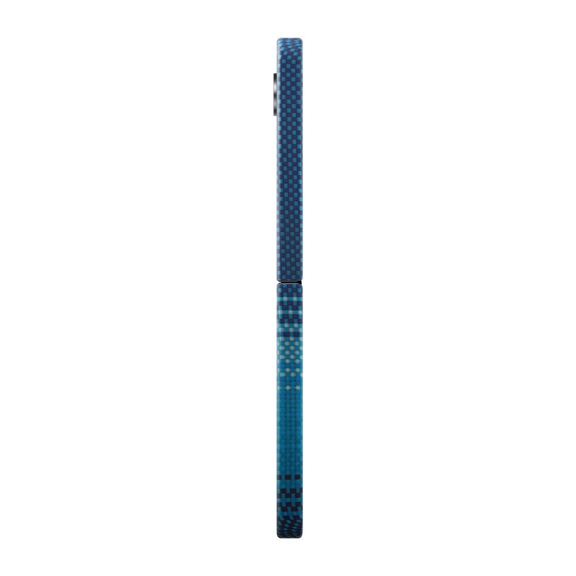 Galaxy Z Flip 6 Kılıf Magsafe Şarj Özellikli Aramid Fiber Pitaka Tactile Woven Sunset-Moonrise Serisi Moonrise Kılıf Mavi
