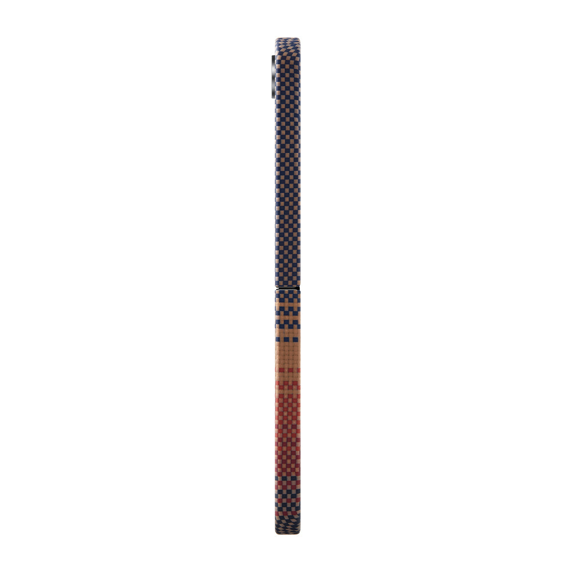 Galaxy Z Flip 6 Kılıf Magsafe Şarj Özellikli Aramid Fiber Pitaka Tactile Woven Sunset-Moonrise Serisi Sunset Kılıf Kahverengi