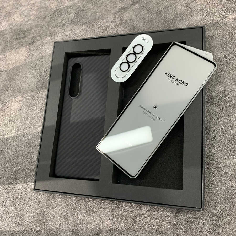 Galaxy Z Fold 3 Kılıf Benks 3 in 1 Suit Kılıf Siyah