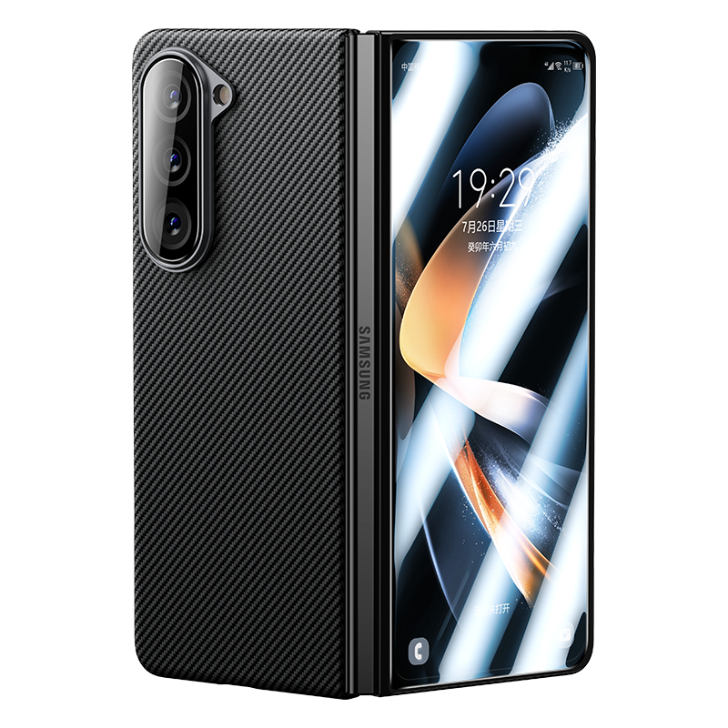 Galaxy Z Fold 5 Benks Combo Üçlü Aksesuar Seti (600D Kevlar Kılıf + Corning Ekran Koruyucu + Kamera Lens Koruyucu) Siyah