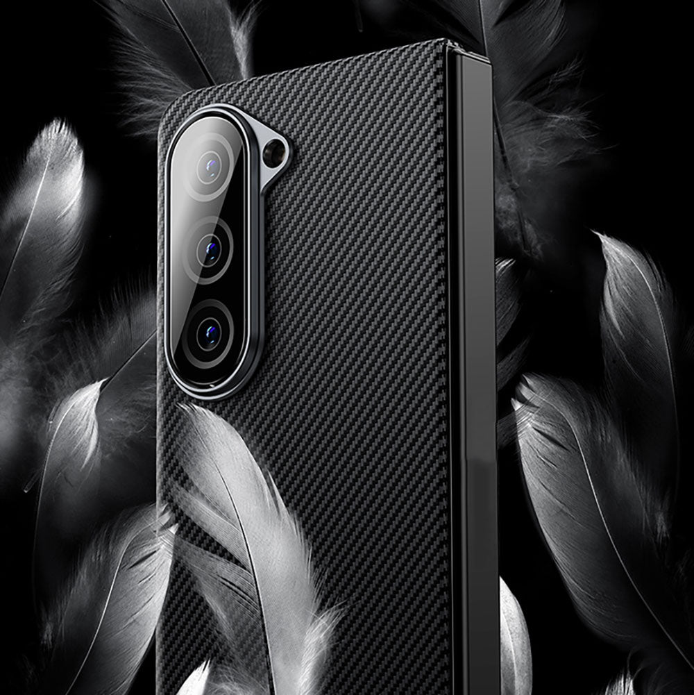 Galaxy Z Fold 5 Benks Combo Üçlü Aksesuar Seti (600D Kevlar Kılıf + Corning Ekran Koruyucu + Kamera Lens Koruyucu) Siyah